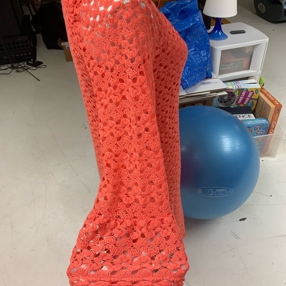 Rabbit Rabbit Rabbit tangerine midi dress size 6 18in pit anthropologie Easter - Picture 3 of 5